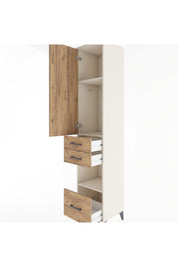 Hyperion Dolap 3 Raflı 3 Çekmeceli Tek Askılı 44x44x221 - S61M161V3B