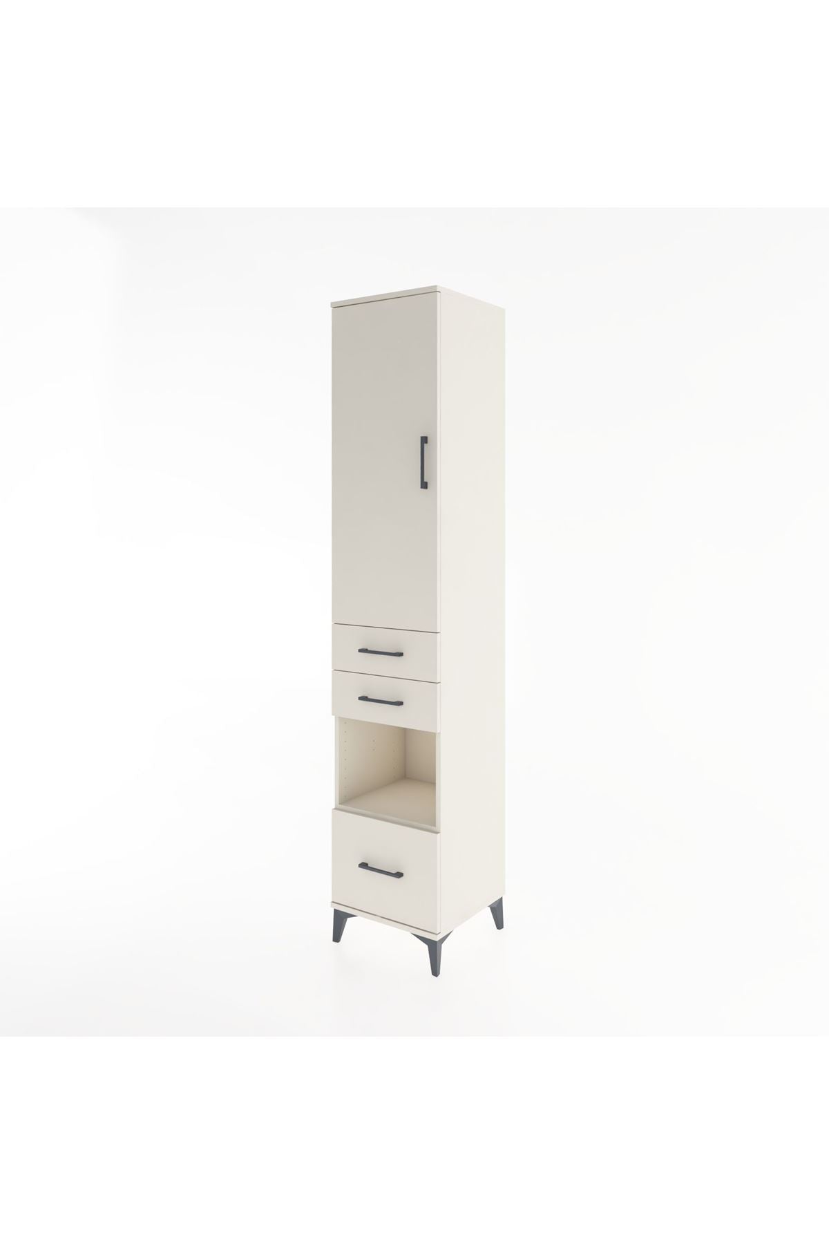 Hyperion Dolap 4 Raflı 3 Çekmeceli Tek Kapaklı 44x44x221 - S61M162V1B