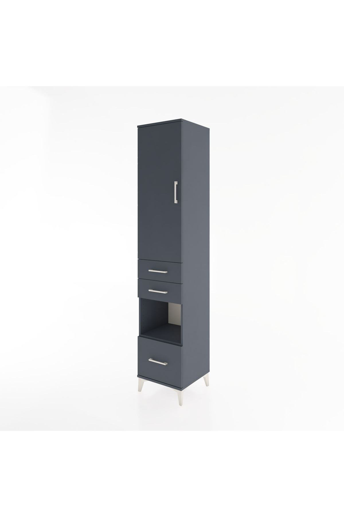 Hyperion Dolap 4 Raflı 3 Çekmeceli Tek Kapaklı 44x44x221 - S61M162V5B