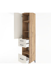 Hyperion Dolap 4 Raflı 3 Çekmeceli Tek Kapaklı 44x44x221 - S61M162V7B
