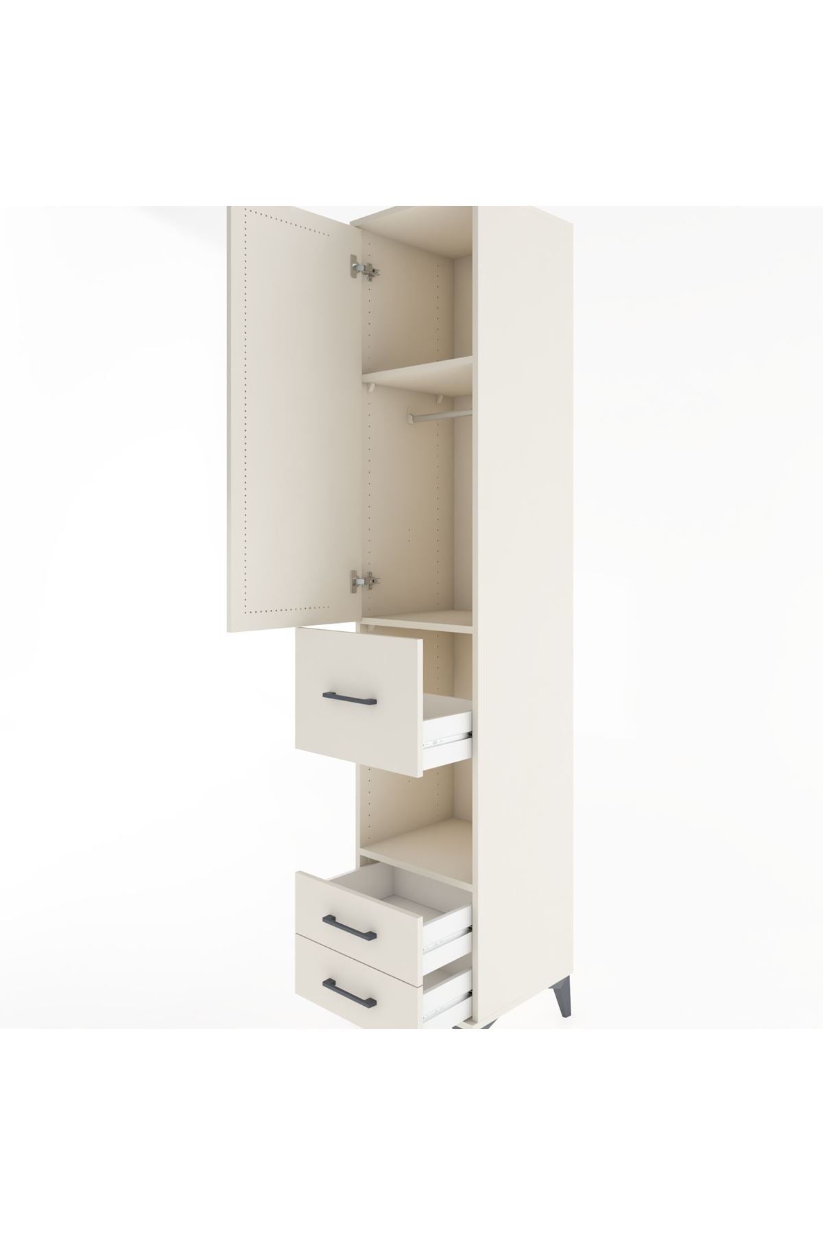 Hyperion Dolap 3 Raflı 3 Çekmeceli Tek Askılı 44x44x221 - S61M163V1B