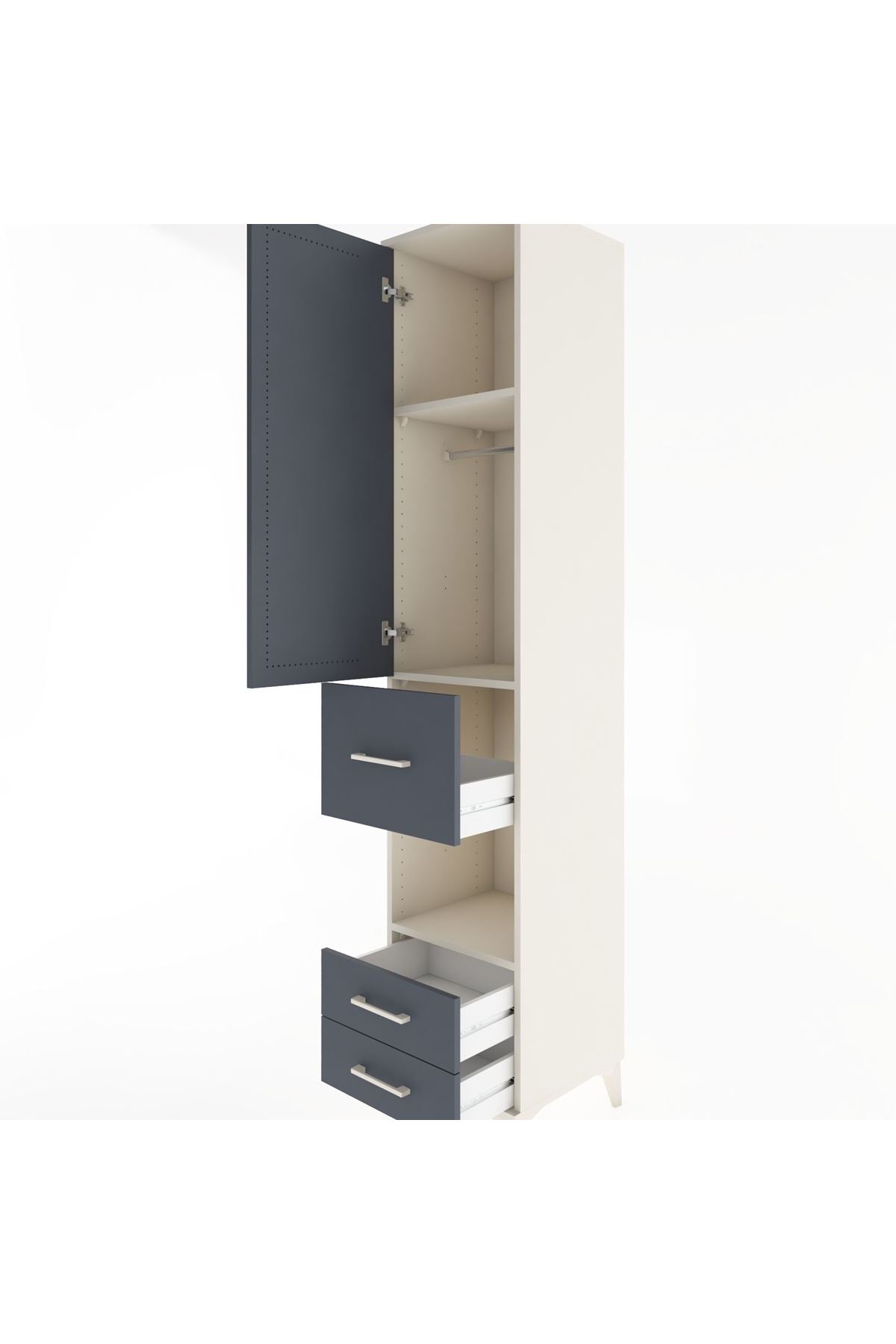 Hyperion Dolap 3 Raflı 3 Çekmeceli Tek Askılı 44x44x221 - S61M163V2B
