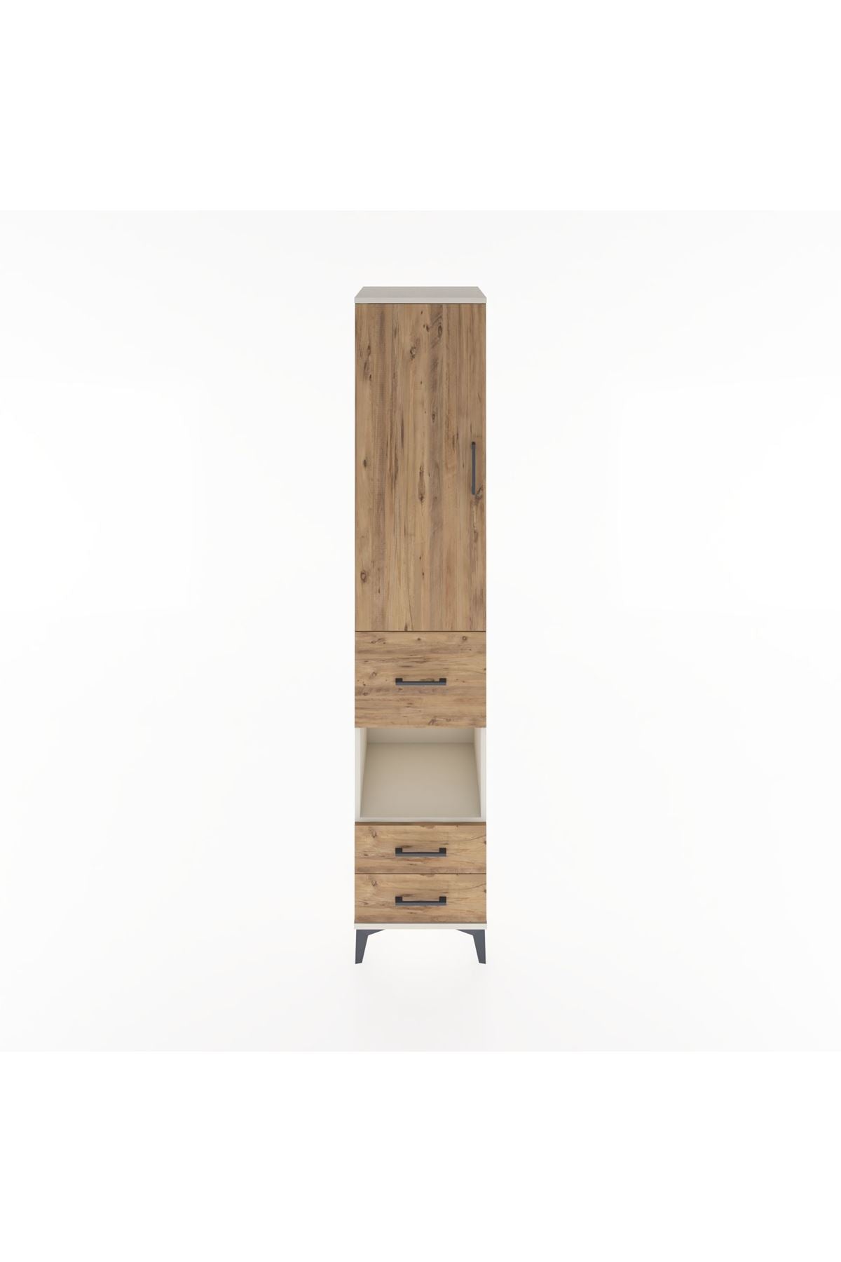 Hyperion Dolap 3 Raflı 3 Çekmeceli Tek Askılı 44x44x221 - S61M163V3B