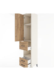 Hyperion Dolap 3 Raflı 3 Çekmeceli Tek Askılı 44x44x221 - S61M163V3B