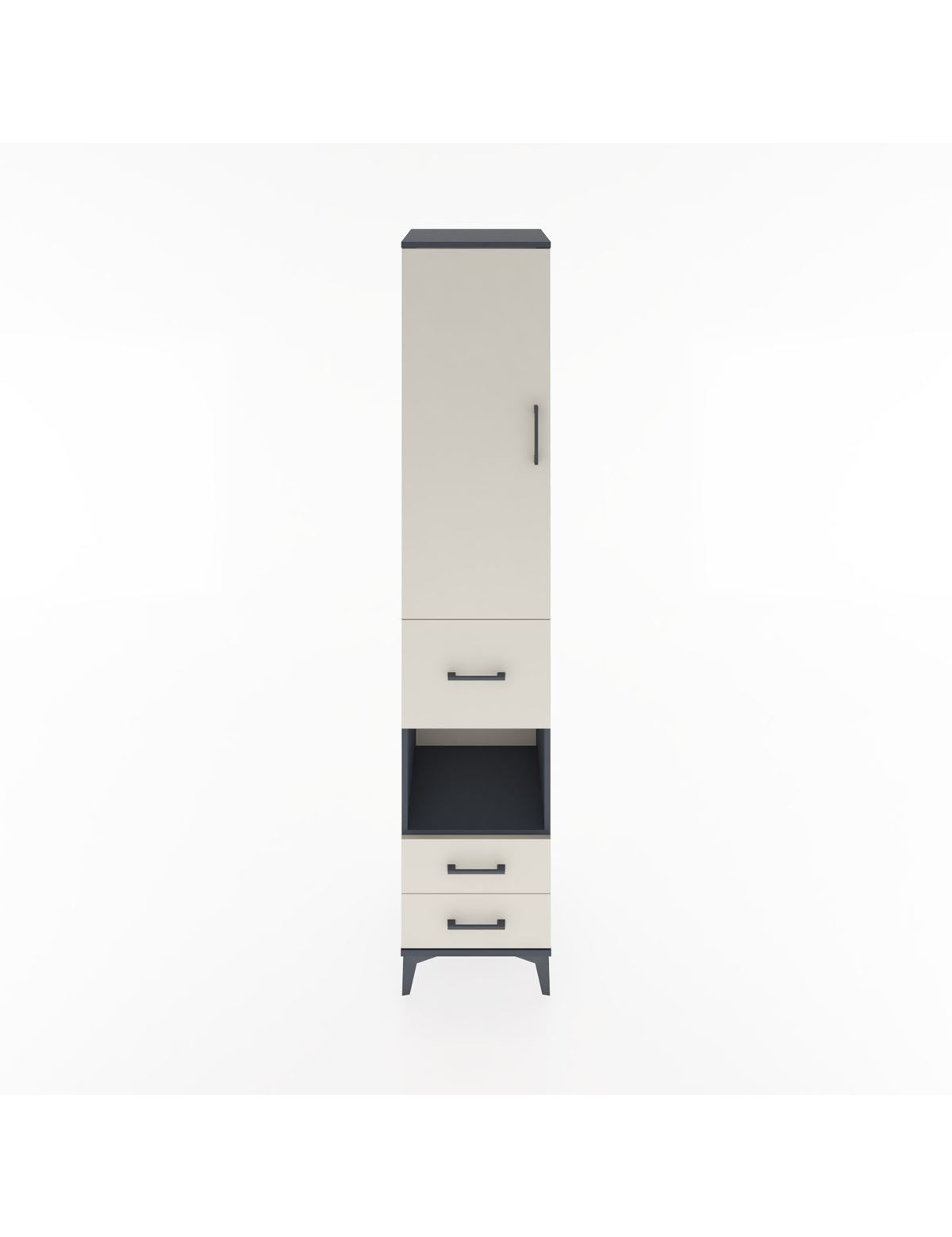 Hyperion Dolap 3 Raflı 3 Çekmeceli Tek Askılı 44x44x221 - S61M163V4B