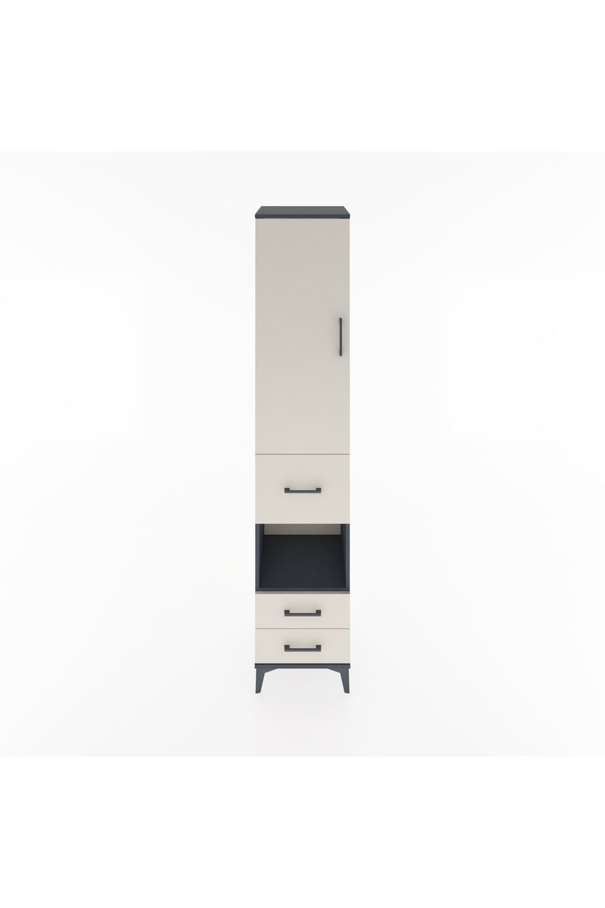 Hyperion Dolap 3 Raflı 3 Çekmeceli Tek Askılı 44x44x221 - S61M163V4B