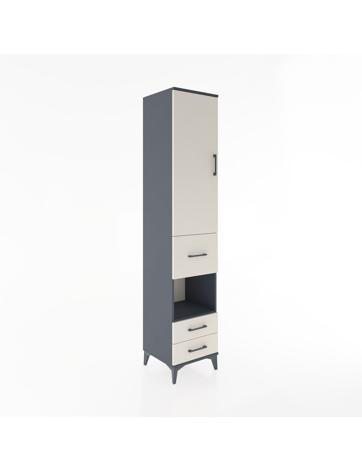 Hyperion Dolap 3 Raflı 3 Çekmeceli Tek Askılı 44x44x221 - S61M163V4B