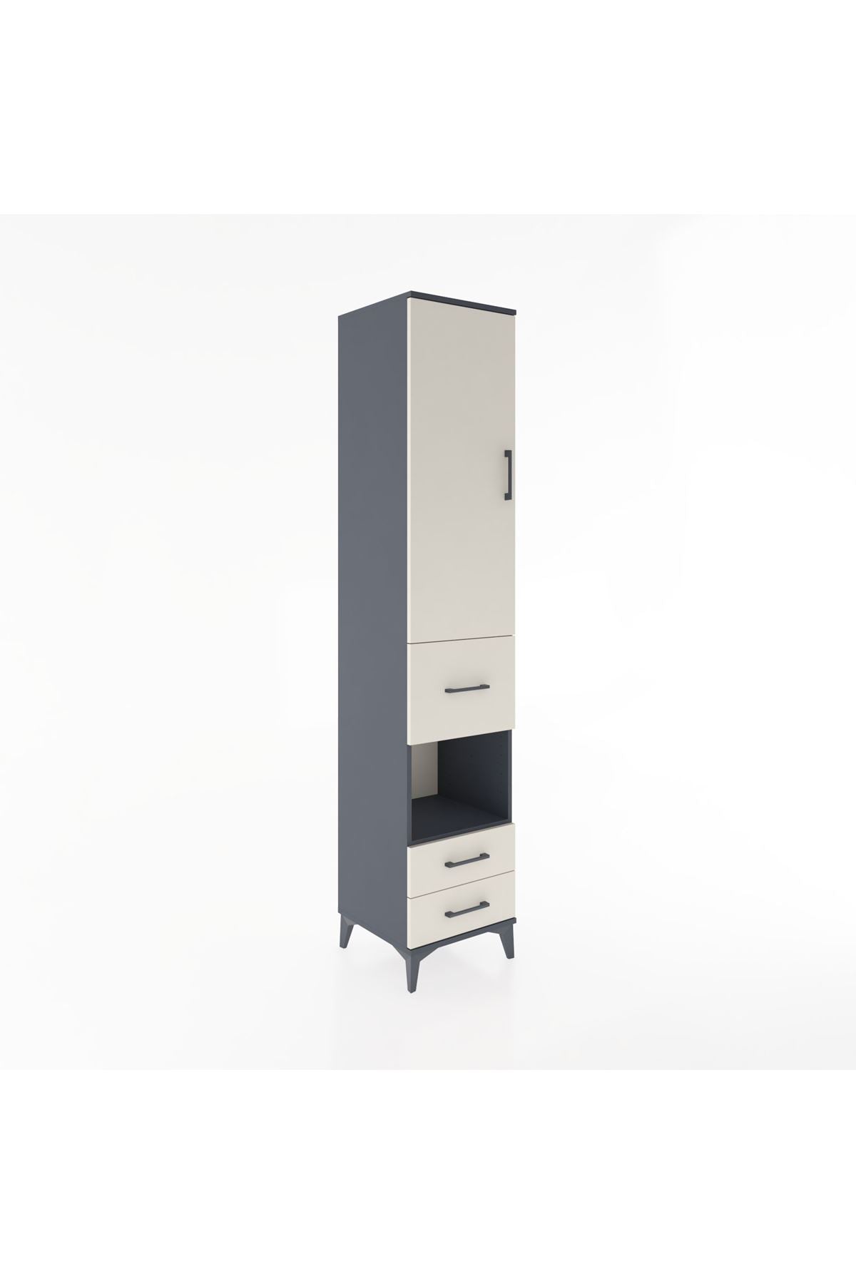 Hyperion Dolap 3 Raflı 3 Çekmeceli Tek Askılı 44x44x221 - S61M163V4B