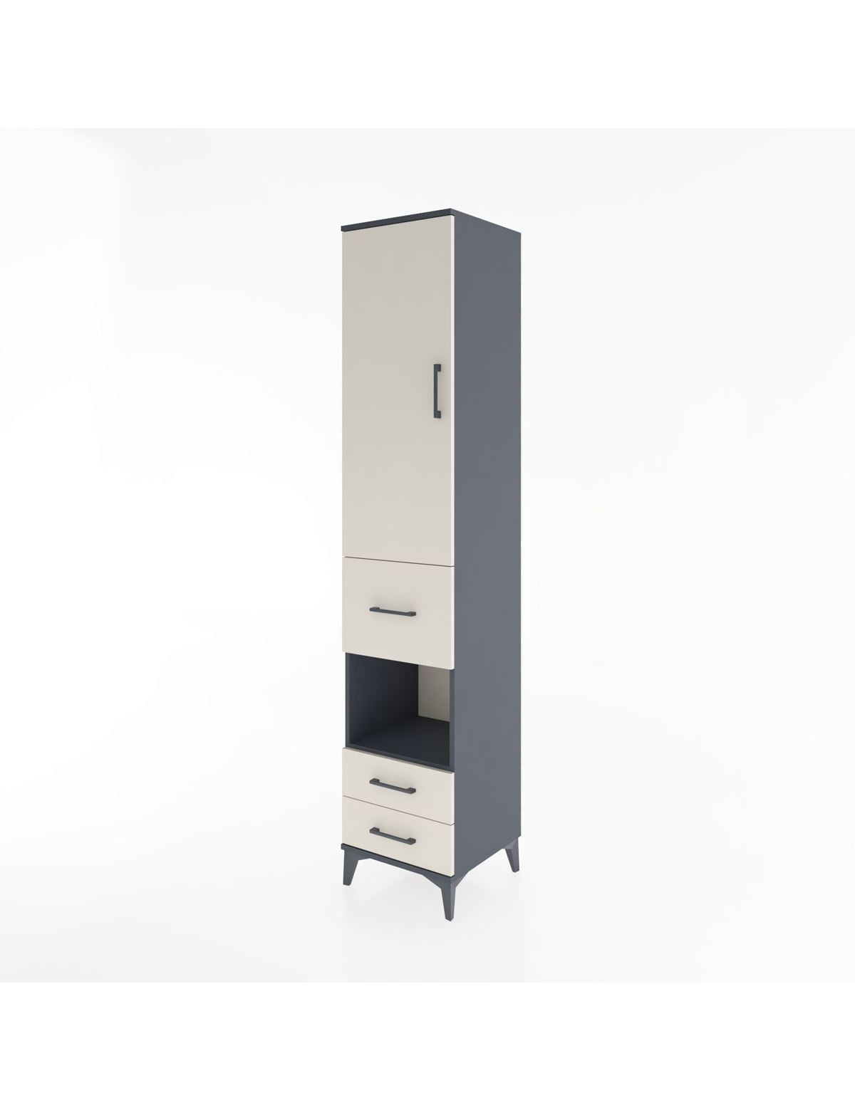 Hyperion Dolap 3 Raflı 3 Çekmeceli Tek Askılı 44x44x221 - S61M163V4B