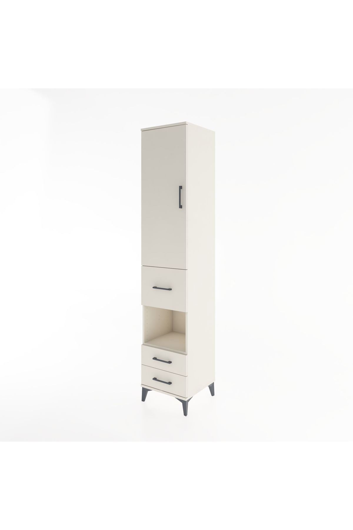 Hyperion Dolap 4 Raflı 3 Çekmeceli Tek Kapaklı 44x44x221 - S61M164V1B