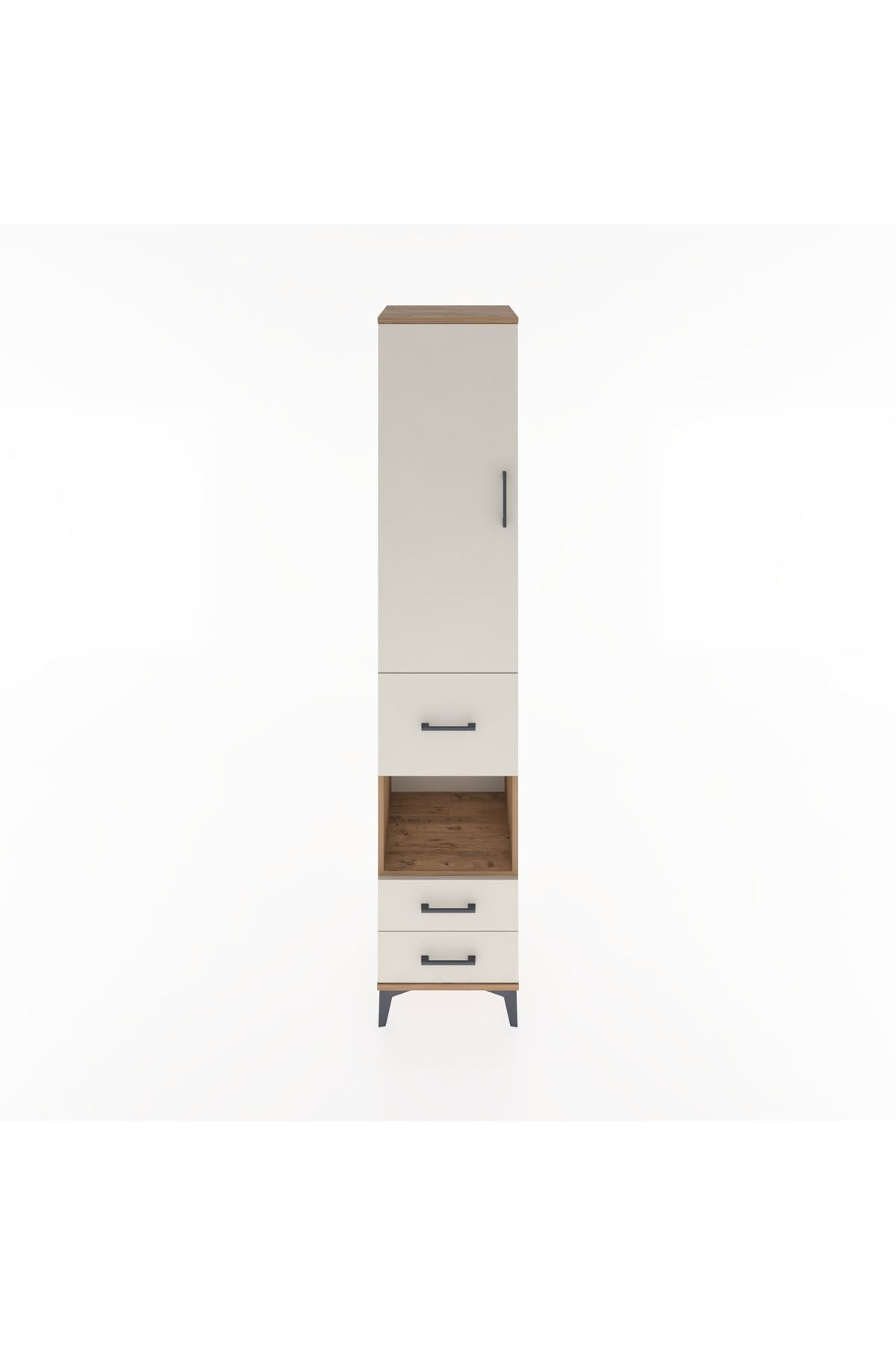 Hyperion Dolap 4 Raflı 3 Çekmeceli Tek Kapaklı 44x44x221 - S61M164V7B