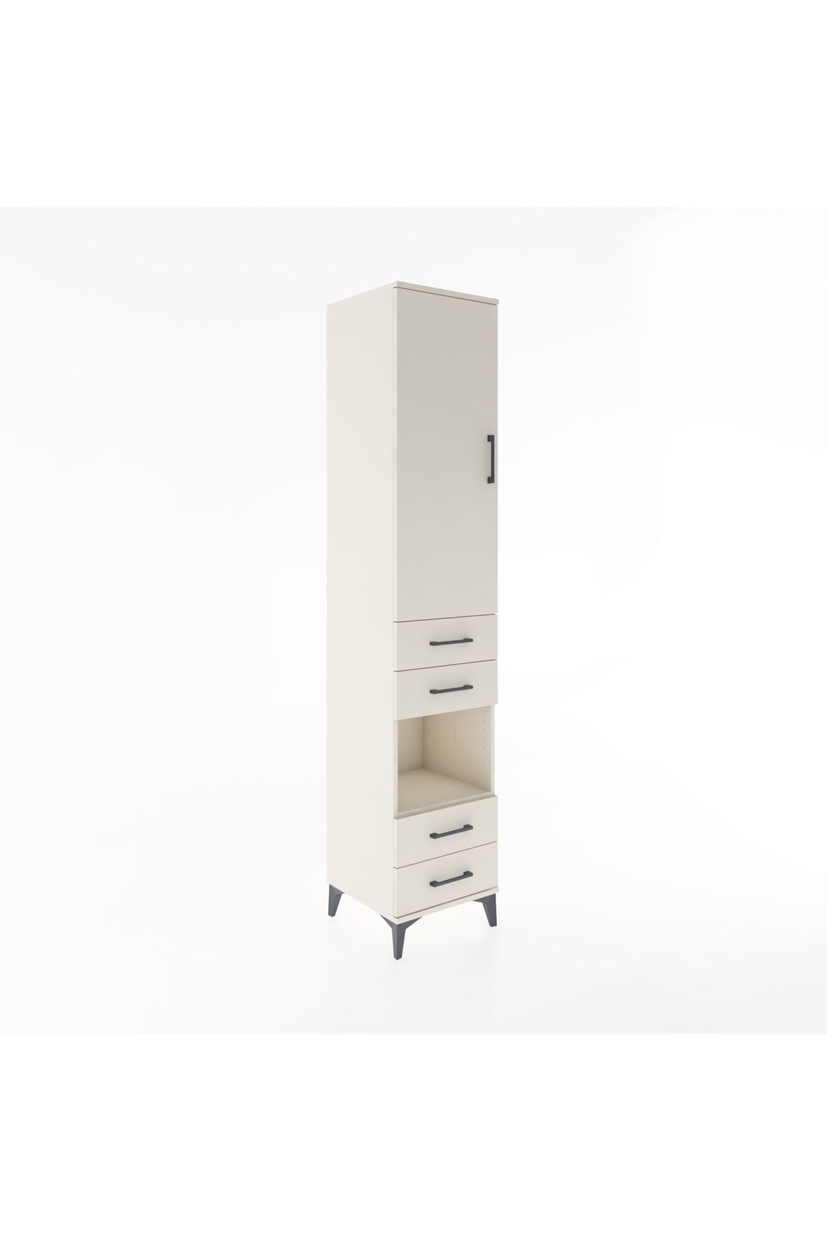 Hyperion Dolap 3 Raflı 4 Çekmeceli Tek Askılı 44x44x221 - S61M165V1B
