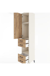 Hyperion Dolap 3 Raflı 4 Çekmeceli Tek Askılı 44x44x221 - S61M165V3B
