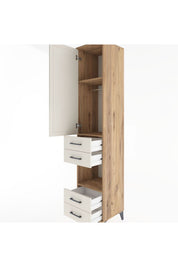 Hyperion Dolap 3 Raflı 4 Çekmeceli Tek Askılı 44x44x221 - S61M165V7B
