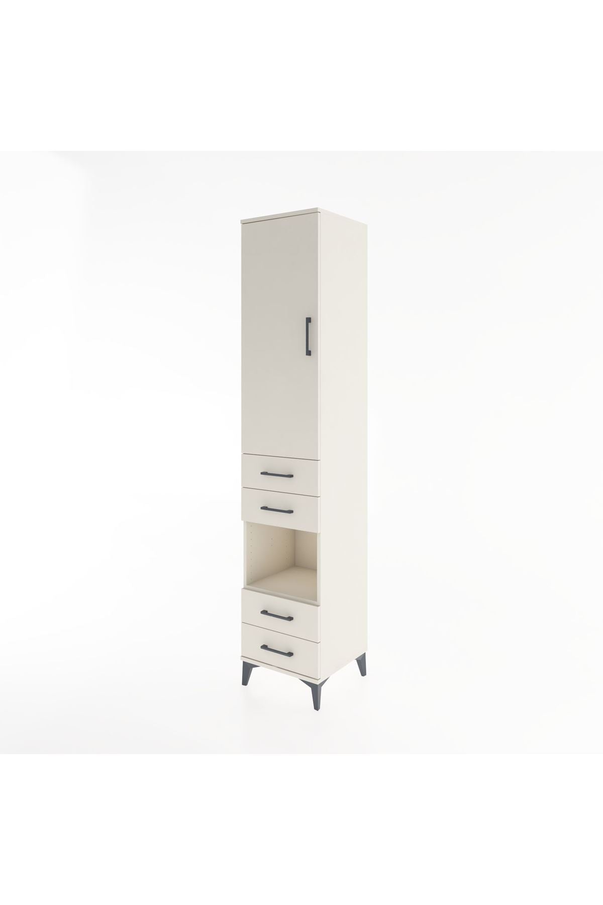 Hyperion Dolap 4 Raflı 4 Çekmeceli Tek Kapaklı 44x44x221 - S61M166V1B
