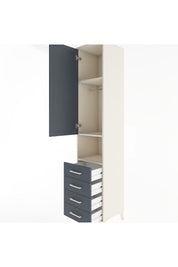 Hyperion Dolap 3 Raflı 4 Çekmeceli Tek Askılı 44x44x221 - S61M169V2B