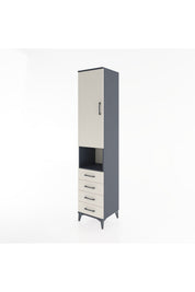 Hyperion Dolap 3 Raflı 4 Çekmeceli Tek Askılı 44x44x221 - S61M169V4B