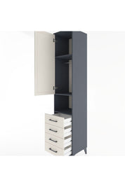 Hyperion Dolap 3 Raflı 4 Çekmeceli Tek Askılı 44x44x221 - S61M169V4B