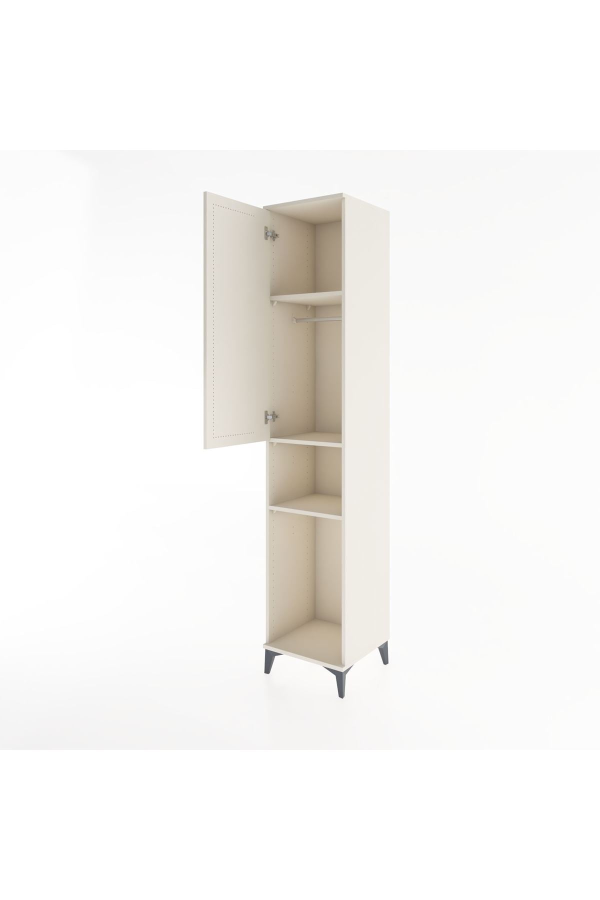 Hyperion Dolap 3 Raflı Tek Kapaklı Tek Askılı 44x44x221 - S61M171V1B