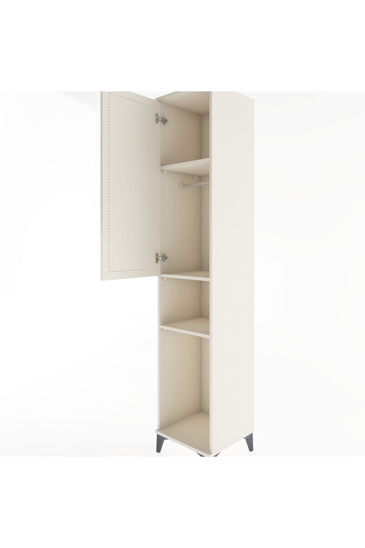 Hyperion Dolap 3 Raflı Tek Kapaklı Tek Askılı 44x44x221 - S61M171V1B