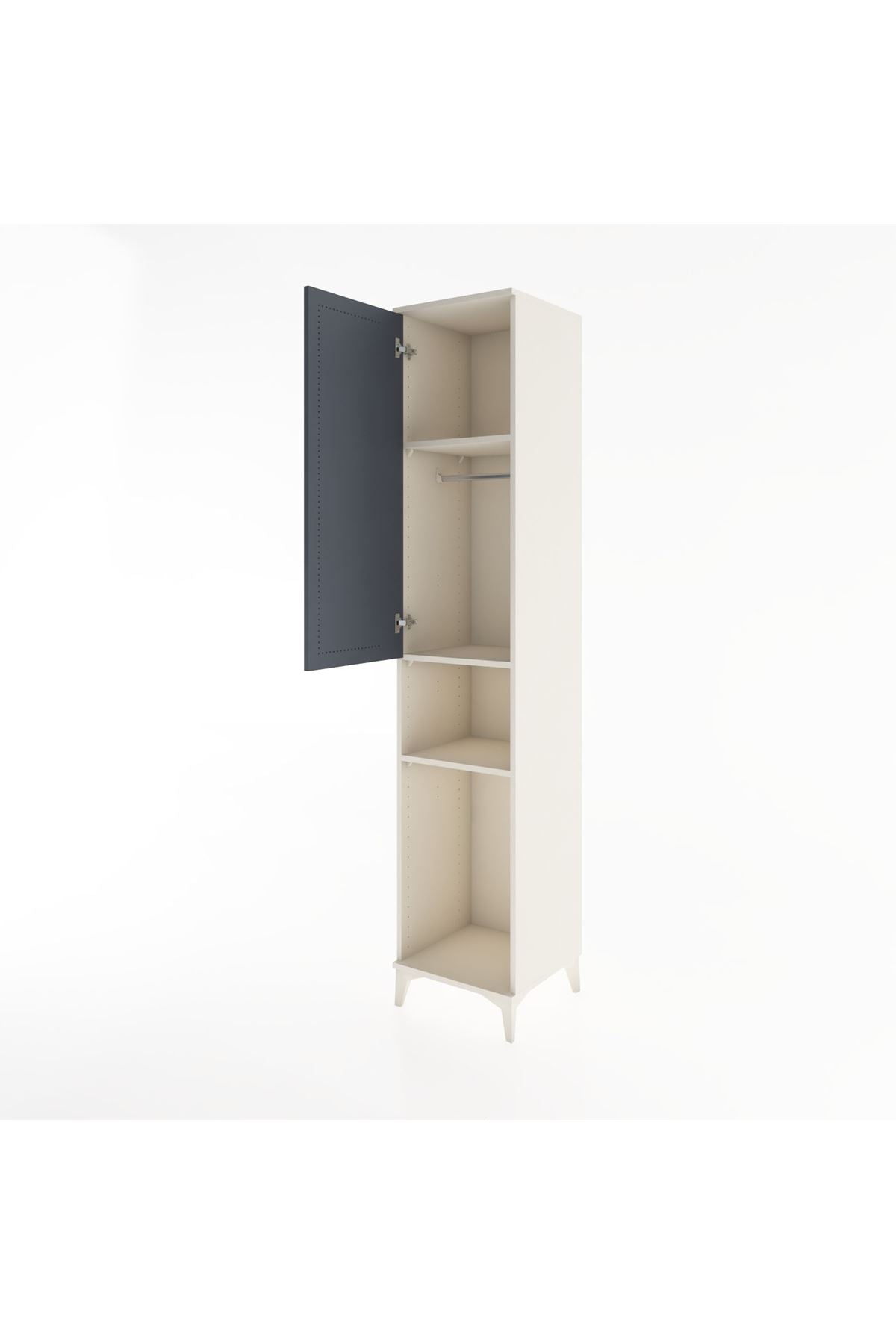 Hyperion Dolap 3 Raflı Tek Kapaklı Tek Askılı 44x44x221 - S61M171V2B