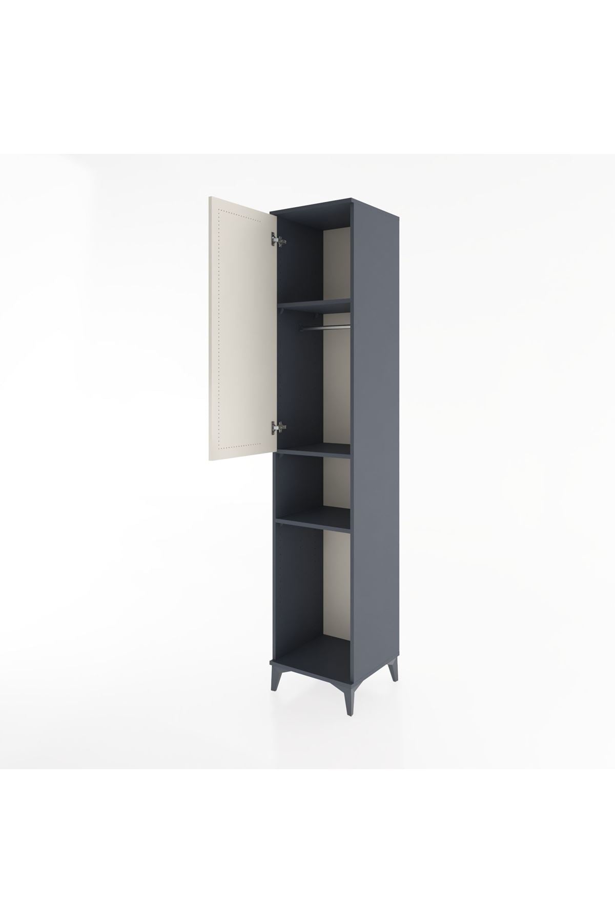 Hyperion Dolap 3 Raflı Tek Kapaklı Tek Askılı 44x44x221 - S61M171V4B