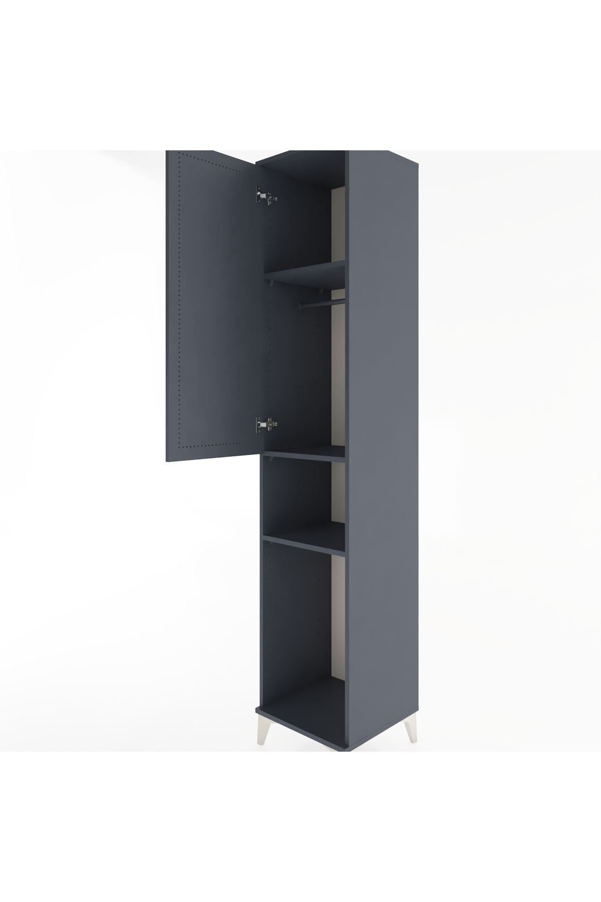 Hyperion Dolap 3 Raflı Tek Kapaklı Tek Askılı 44x44x221 - S61M171V5B