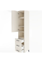 Hyperion Dolap 4 Raflı 3 Çekmeceli Tek Kapaklı 44x44x221 - S61M172V1B