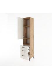 Hyperion Dolap 3 Raflı 3 Çekmeceli Tek Askılı 44x44x221 - S61M173V7B