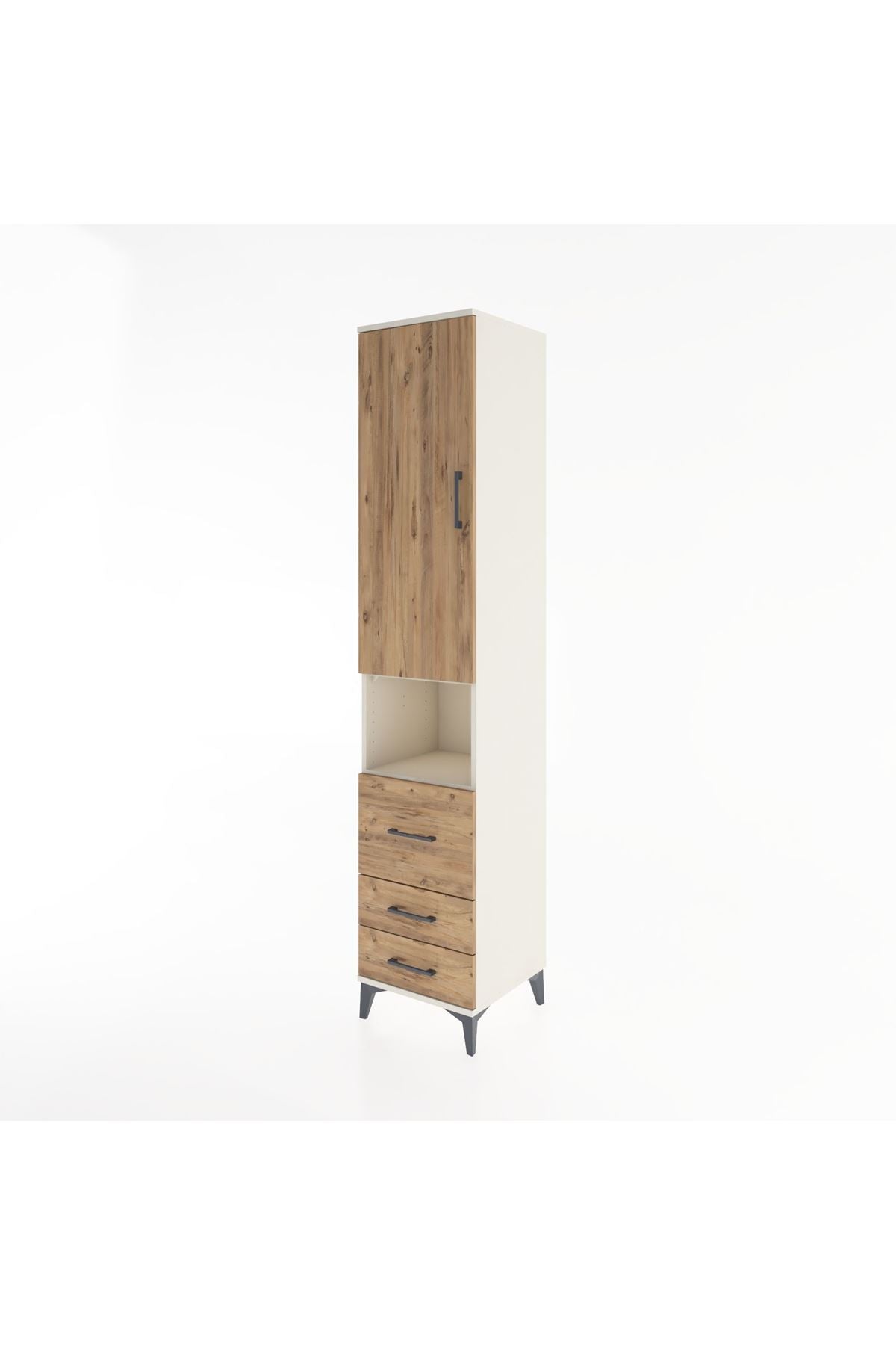 Hyperion Dolap 3 Raflı 3 Çekmeceli Tek Askılı 44x44x221 - S61M175V3B
