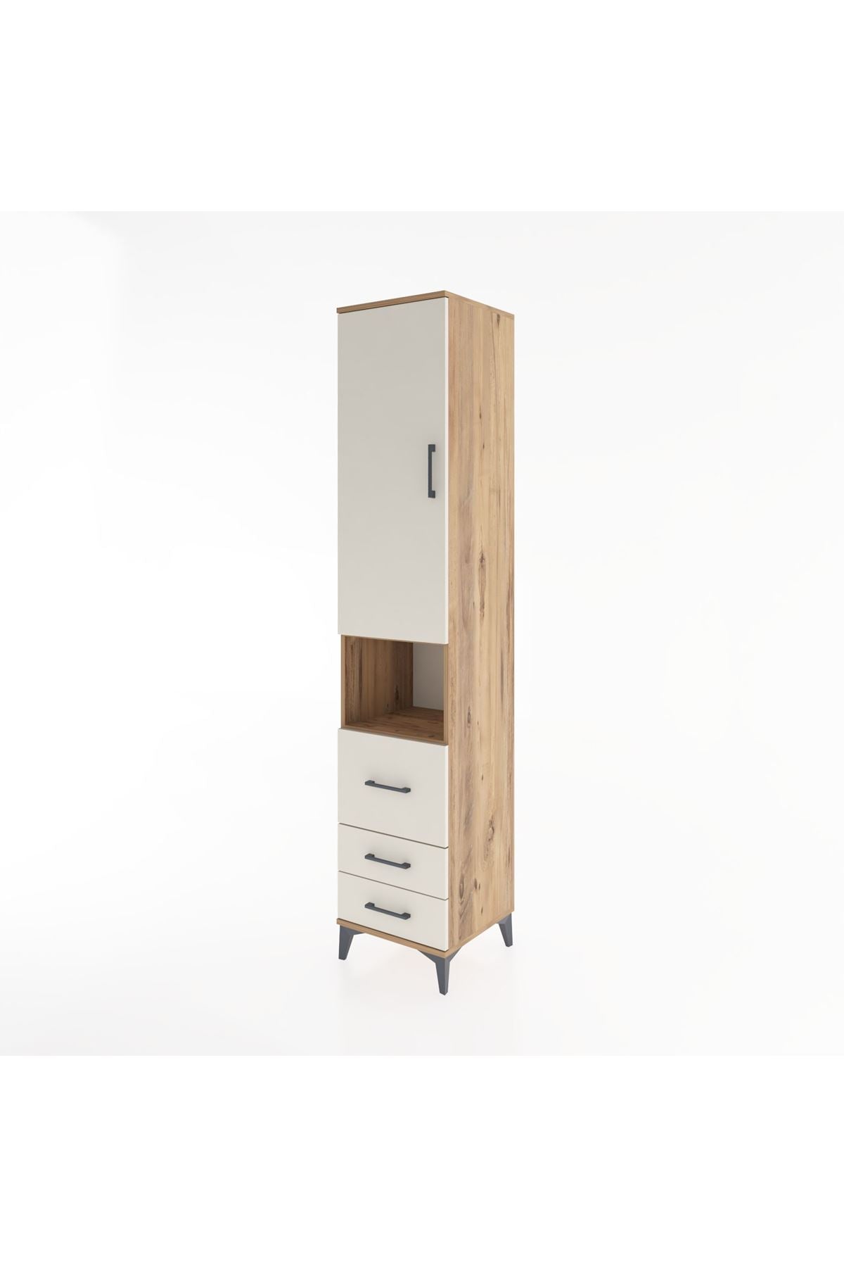 Hyperion Dolap 3 Raflı 3 Çekmeceli Tek Askılı 44x44x221 - S61M175V7B