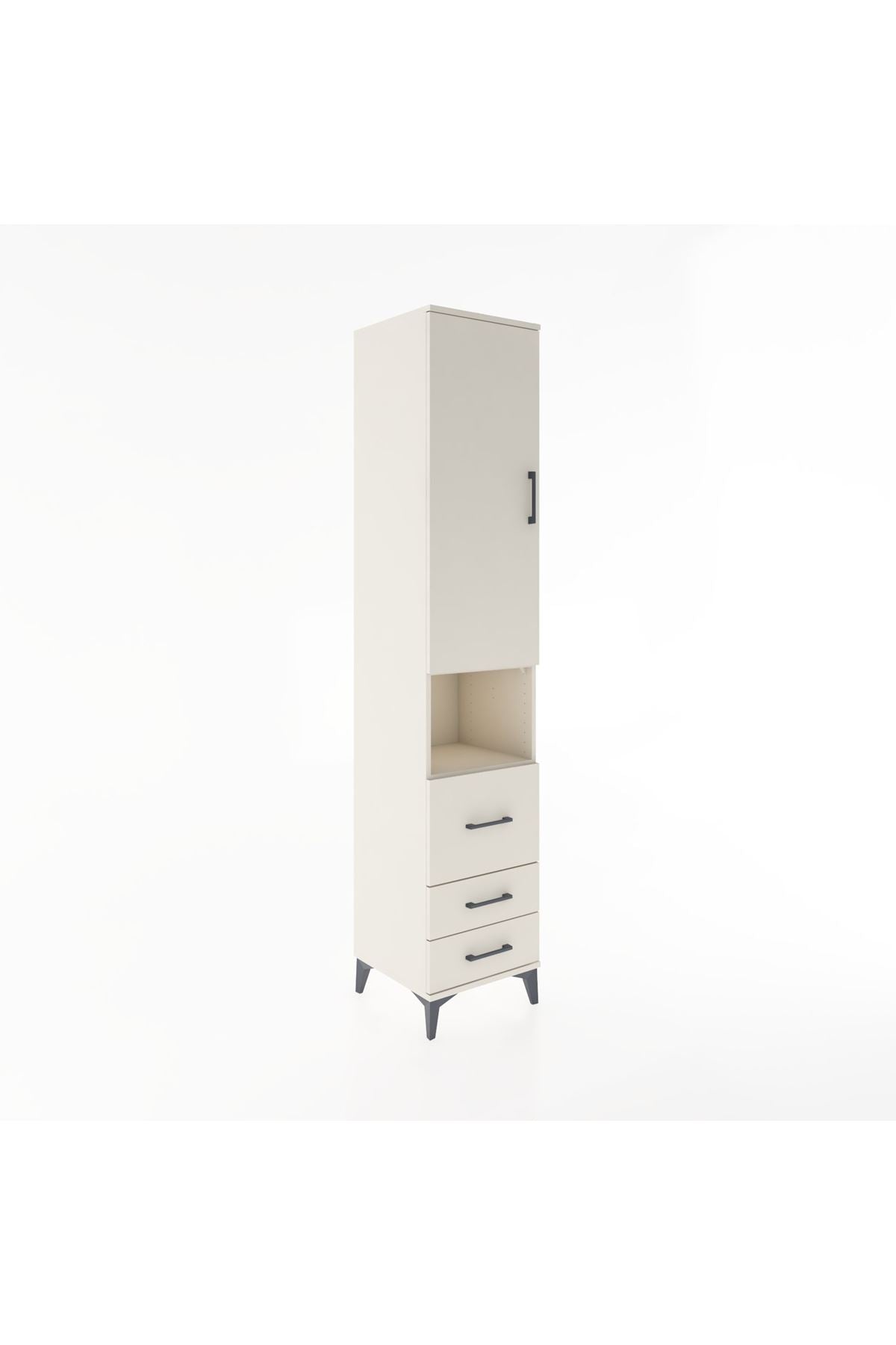 Hyperion Dolap 4 Raflı 3 Çekmeceli Tek Kapaklı 44x44x221 - S61M176V1B