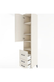 Hyperion Dolap 4 Raflı 3 Çekmeceli Tek Kapaklı 44x44x221 - S61M176V1B