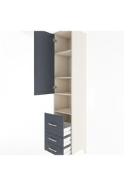 Hyperion Dolap 4 Raflı 3 Çekmeceli Tek Kapaklı 44x44x221 - S61M176V2B