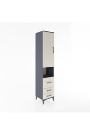 Hyperion Dolap 4 Raflı 3 Çekmeceli Tek Kapaklı 44x44x221 - S61M176V4B