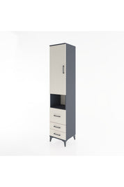 Hyperion Dolap 4 Raflı 3 Çekmeceli Tek Kapaklı 44x44x221 - S61M176V4B