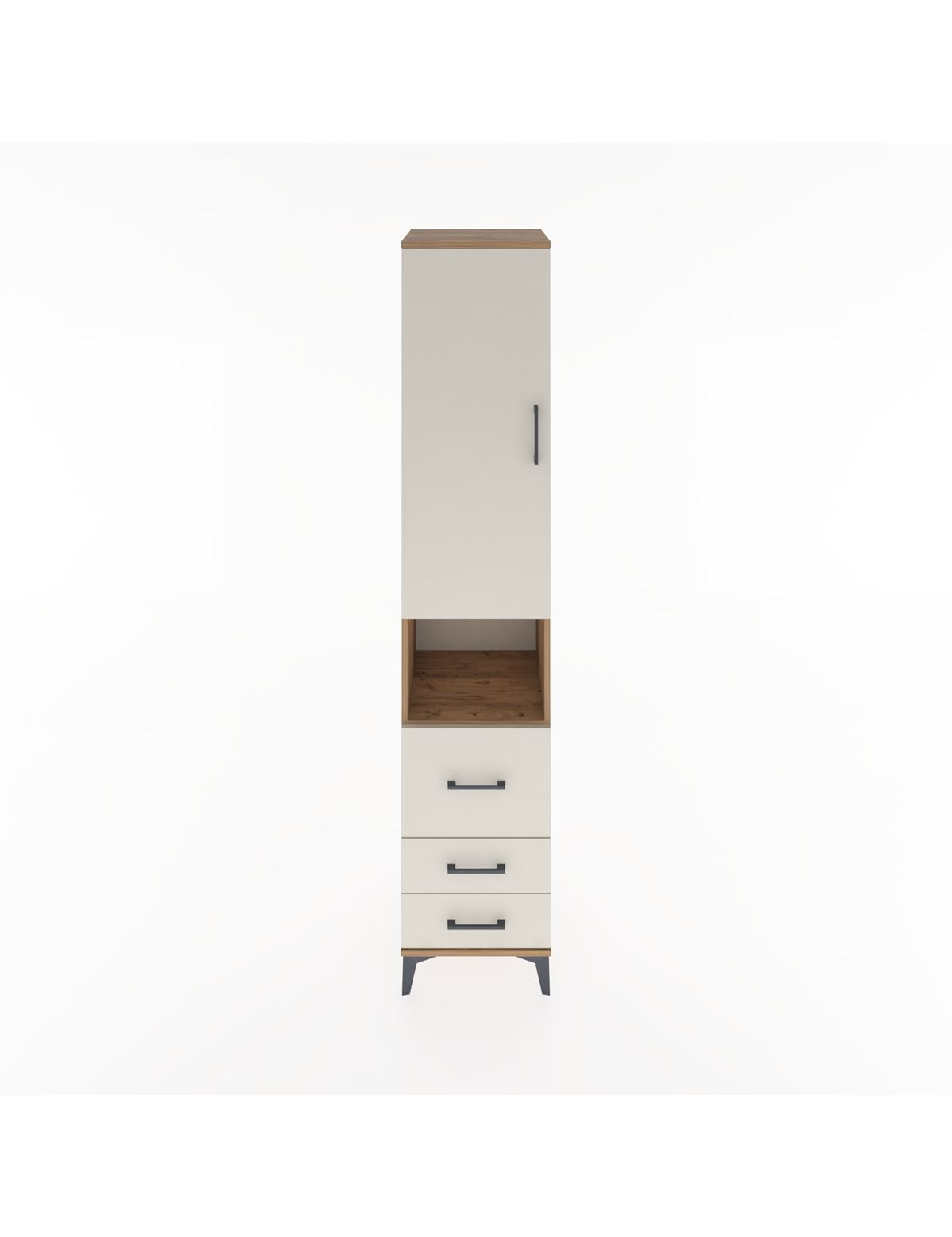 Hyperion Dolap 4 Raflı 3 Çekmeceli Tek Kapaklı 44x44x221 - S61M176V7B