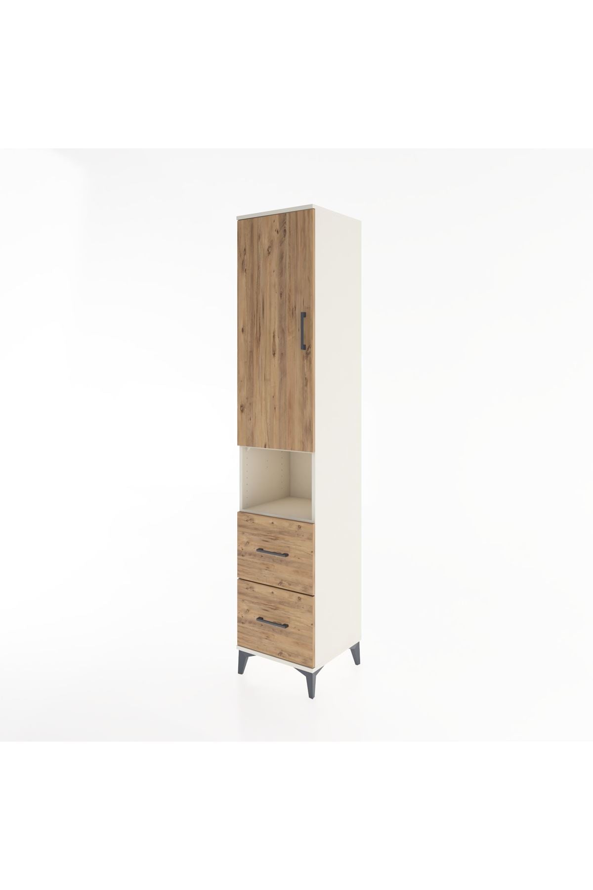 Hyperion Dolap 3 Raflı 2 Çekmeceli Tek Askılı 44x44x221 - S61M177V3B