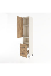 Hyperion Dolap 3 Raflı 2 Çekmeceli Tek Askılı 44x44x221 - S61M177V3B