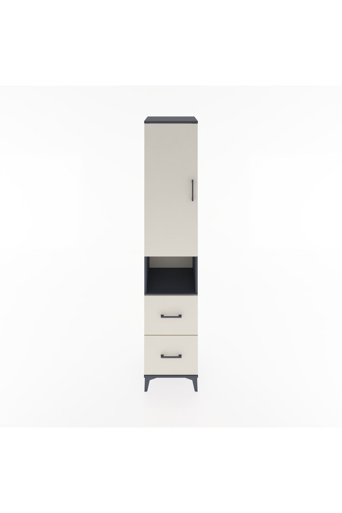 Hyperion Dolap 3 Raflı 2 Çekmeceli Tek Askılı 44x44x221 - S61M177V4B
