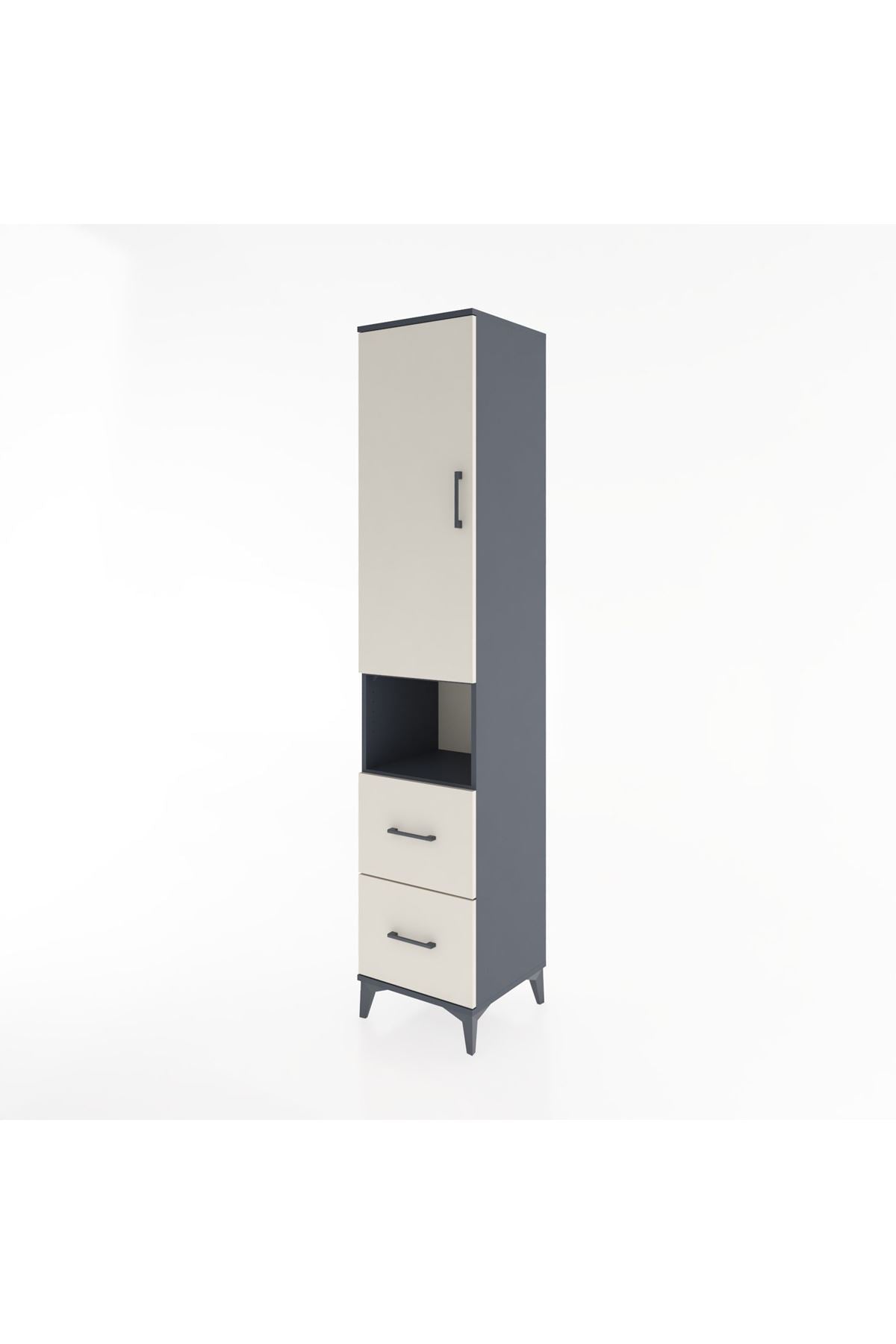 Hyperion Dolap 3 Raflı 2 Çekmeceli Tek Askılı 44x44x221 - S61M177V4B