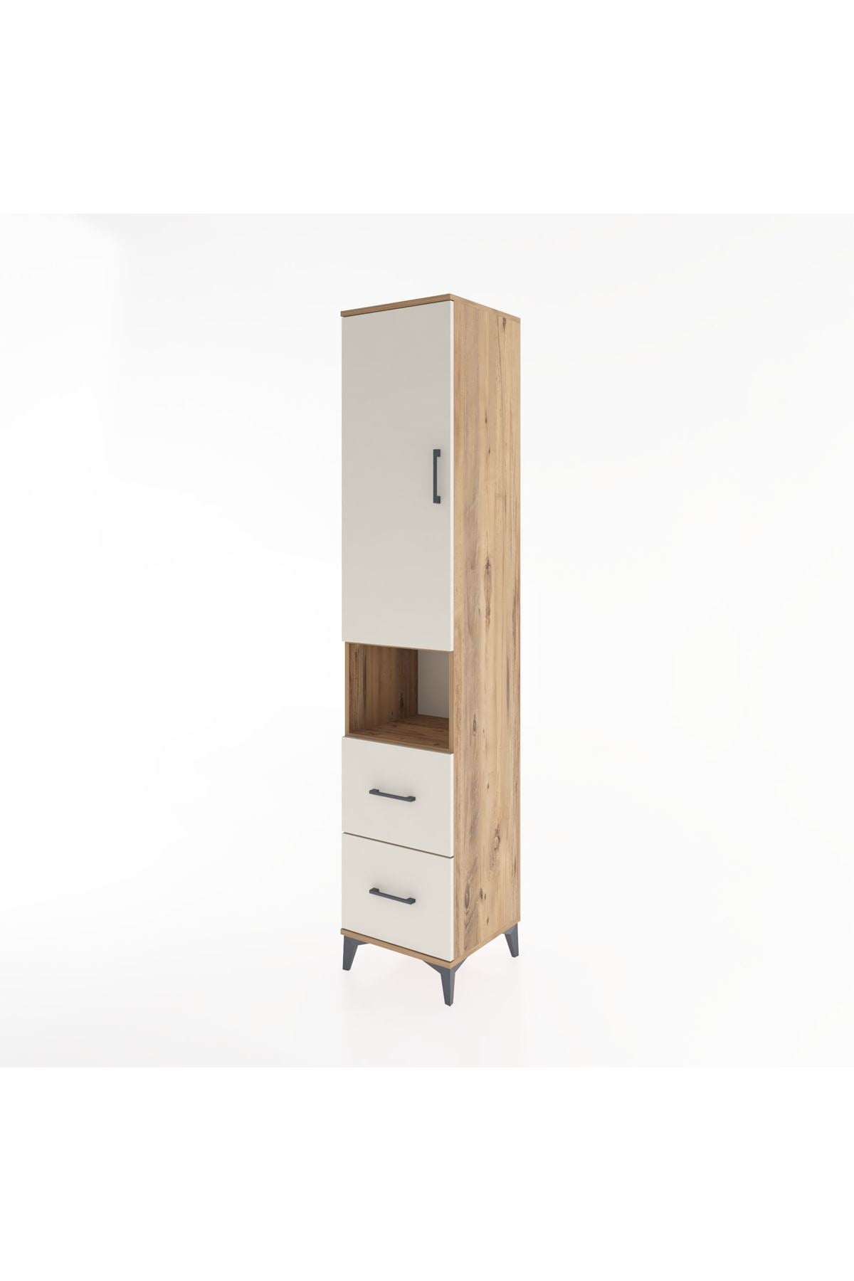 Hyperion Dolap 3 Raflı 2 Çekmeceli Tek Askılı 44x44x221 - S61M177V7B