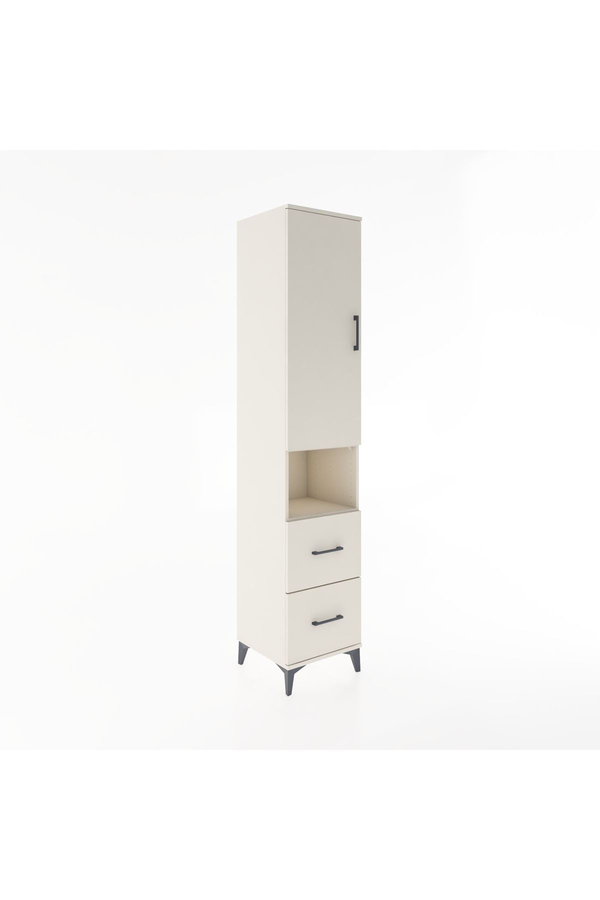 Hyperion Dolap 4 Raflı 2 Çekmeceli Tek Kapaklı 44x44x221 - S61M178V1B
