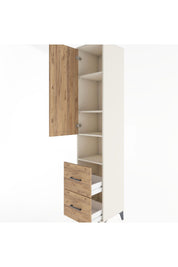 Hyperion Dolap 4 Raflı 2 Çekmeceli Tek Kapaklı 44x44x221 - S61M178V3B