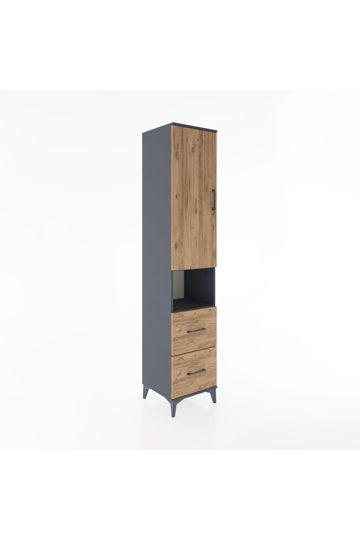 Hyperion Dolap 4 Raflı 2 Çekmeceli Tek Kapaklı 44x44x221 - S61M178V6B