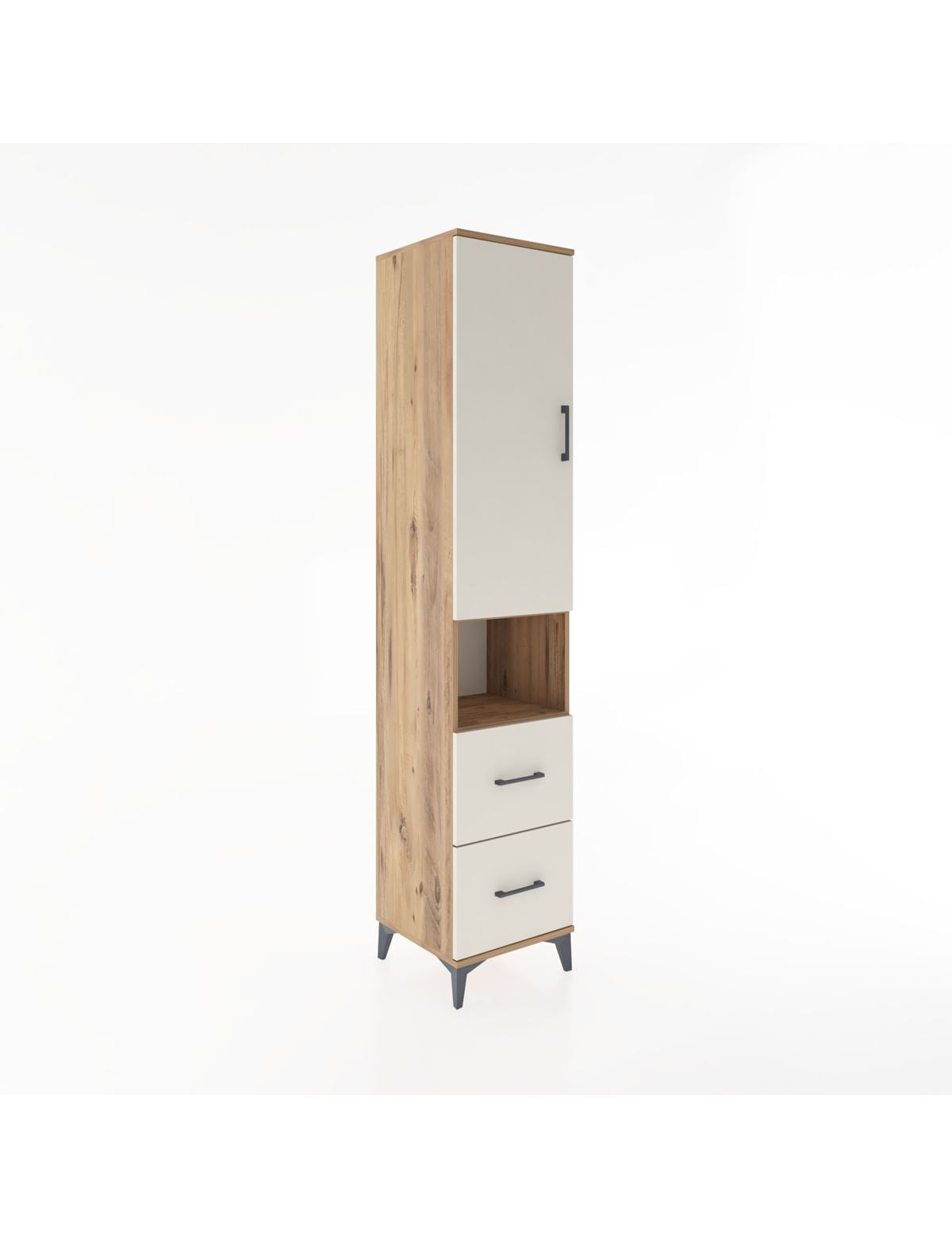 Hyperion Dolap 4 Raflı 2 Çekmeceli Tek Kapaklı 44x44x221 - S61M178V7B