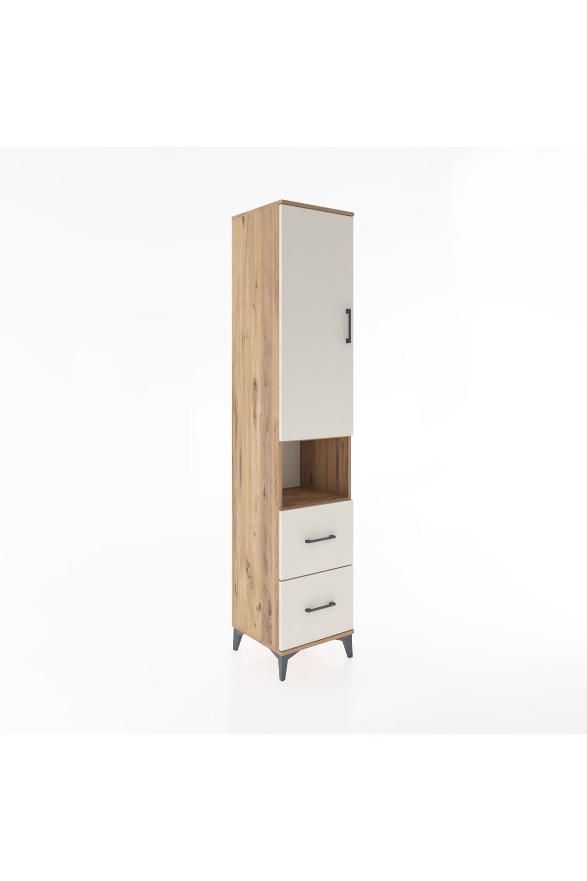 Hyperion Dolap 4 Raflı 2 Çekmeceli Tek Kapaklı 44x44x221 - S61M178V7B