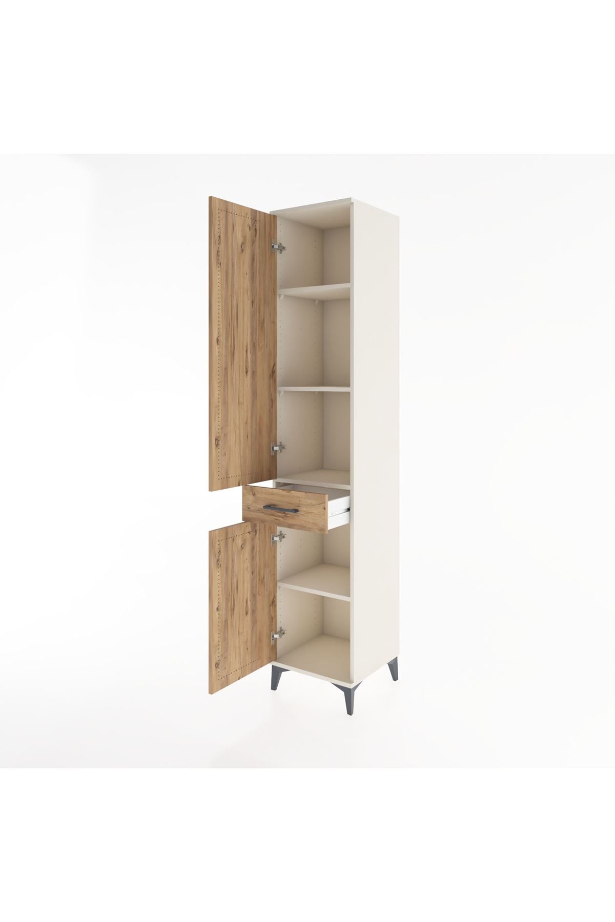 Hyperion Dolap 4 Raflı Tek Çekmeceli 2 Kapaklı 44x44x221 - S61M180V3B