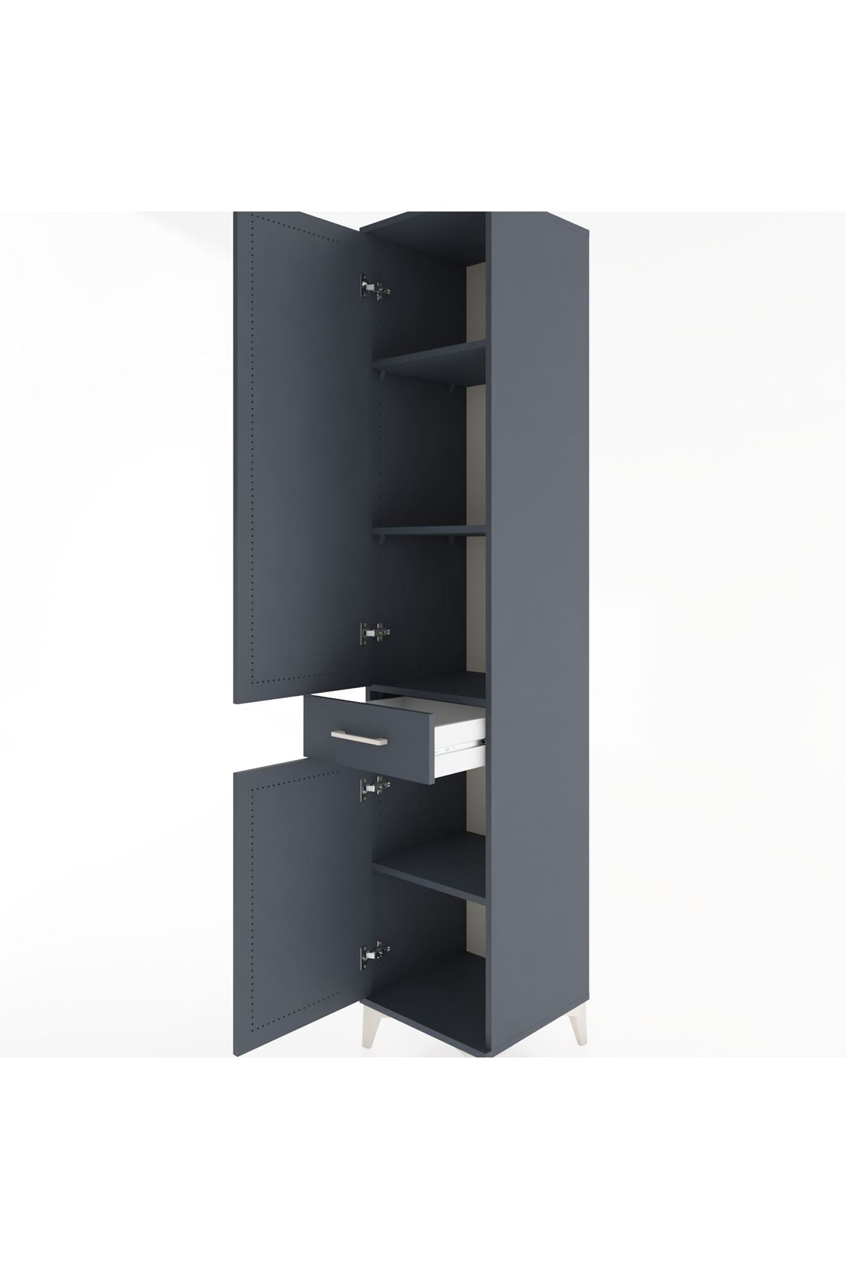 Hyperion Dolap 4 Raflı Tek Çekmeceli 2 Kapaklı 44x44x221 - S61M180V5B