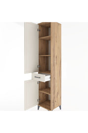 Hyperion Dolap 4 Raflı Tek Çekmeceli 2 Kapaklı 44x44x221 - S61M180V7B